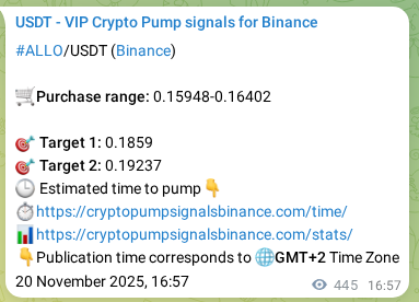Authenticated proof of ALLO's pump signal on Binance at 21 November 2025, 04:40 Authenticated proof of ALLO's pump signal on Binance at 21 November 2025, 04:40