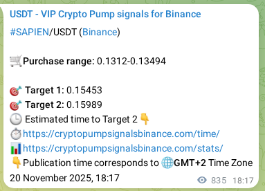 Learn about the SAPIEN pump signal confirmation from Binance, 21 November 2025, 17:29 SAPIEN pump signal confirmation from Binance, timestamp: 21 November 2025, 17:29