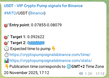 View the proof of MITO pump signal on Binance at 22 November 2025, 01:24 Proof of MITO pump signal on Binance at 22 November 2025, 01:24