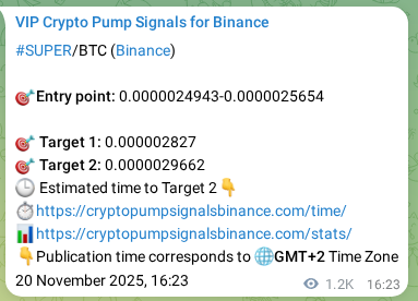 SUPER pump signal verification from Binance, timestamp: 22 November 2025, 02:08