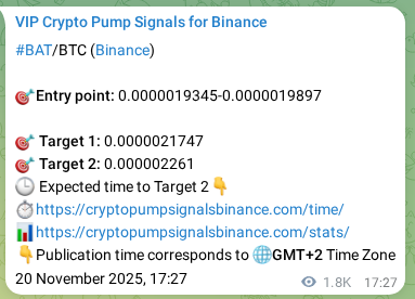 Signal verification: BAT pump on Binance at 22 November 2025, 18:03