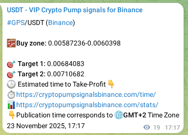 Explore the GPS pump signal verification from Binance, timestamp: 23 November 2025, 17:48 GPS pump signal verification from Binance, timestamp: 23 November 2025, 17:48