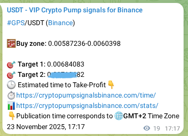 View the proof of GPS pump signal on Binance at 23 November 2025, 17:48 Proof of GPS pump signal on Binance at 23 November 2025, 17:48