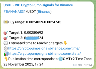 Check out the Binance pump signal proof for BANANAS31 on 23 November 2025, 18:14 Binance pump signal proof for BANANAS31 on 23 November 2025, 18:14