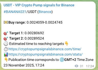 Authenticated proof of BANANAS31's pump signal on Binance at 23 November 2025, 18:15 Authenticated proof of BANANAS31's pump signal on Binance at 23 November 2025, 18:15
