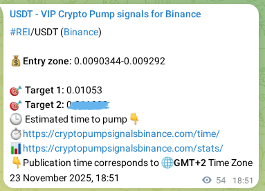 Crypto pump signal proof: Verify REI on Binance, 23 November 2025, 19:58 Crypto pump signal proof: REI on Binance, 23 November 2025, 19:58