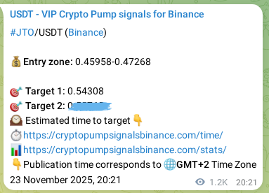 JTO pump signal verification from Binance, timestamp: 25 November 2025, 06:16