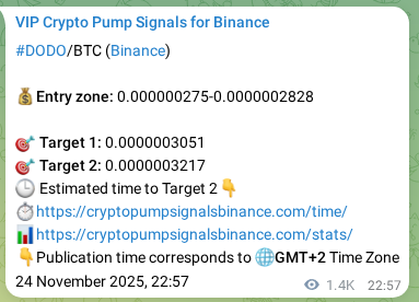 Binance trading signal proof for DODO pump, 26 November 2025, 14:07 Binance trading signal proof for DODO pump, 26 November 2025, 14:07
