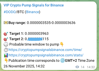 Signal verification: Confirm DODO pump on Binance at 26 November 2025, 14:33 Signal verification: DODO pump on Binance at 26 November 2025, 14:33
