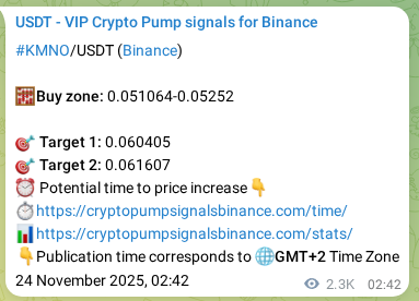 See the authenticated proof of KMNO's pump signal on Binance, 26 November 2025, 19:54 Authenticated proof of KMNO's pump signal on Binance, 26 November 2025, 19:54