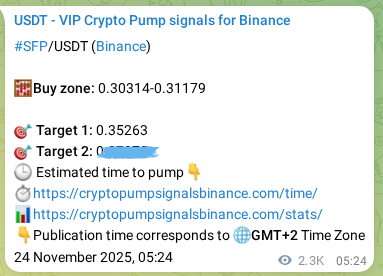 See the real-time verification of SFP pump signal on Binance, 26 November 2025, 21:34 Real-time verification of SFP pump signal on Binance, 26 November 2025, 21:34