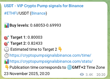 See the authenticated proof of ETHFI's pump signal on Binance, 27 November 2025, 17:52 Authenticated proof of ETHFI's pump signal on Binance, 27 November 2025, 17:52