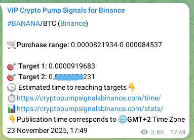 Market signal verification: BANANA on Binance at 27 November 2025, 20:40 Market signal verification: BANANA on Binance at 27 November 2025, 20:40