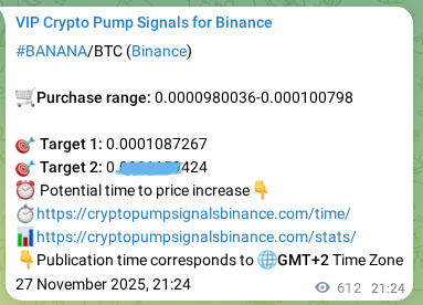 Explore the BANANA pump signal verification from Binance, timestamp: 28 November 2025, 14:10 BANANA pump signal verification from Binance, timestamp: 28 November 2025, 14:10