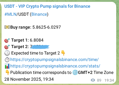 View the signal proof for MLN pump on Binance at 28 November 2025, 21:13 Signal proof for MLN pump on Binance at 28 November 2025, 21:13