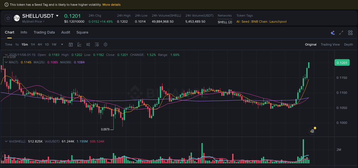 View the report of SHELL pump on Binance at 06 November 2025, 01:16 Report of SHELL pump on Binance at 06 November 2025, 01:16